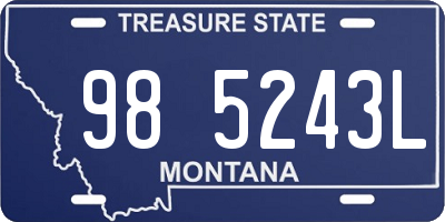 MT license plate 985243L