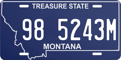 MT license plate 985243M