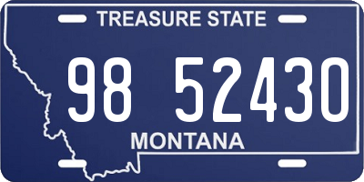 MT license plate 985243O