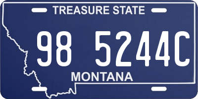 MT license plate 985244C