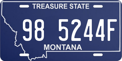 MT license plate 985244F