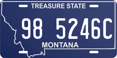 MT license plate 985246C