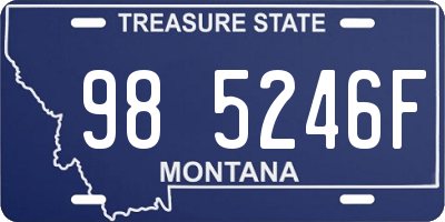 MT license plate 985246F