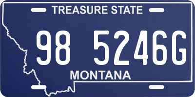 MT license plate 985246G