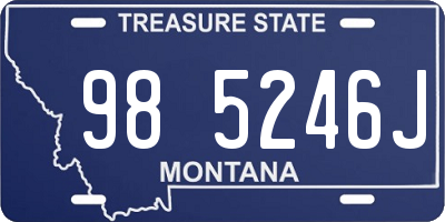 MT license plate 985246J