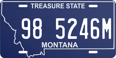 MT license plate 985246M