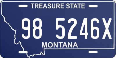 MT license plate 985246X