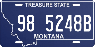 MT license plate 985248B