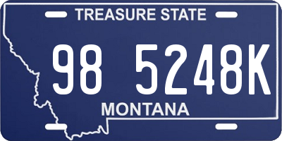 MT license plate 985248K