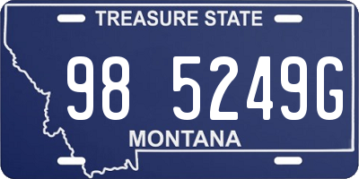 MT license plate 985249G