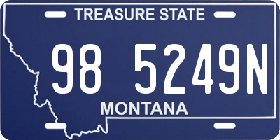 MT license plate 985249N