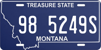 MT license plate 985249S