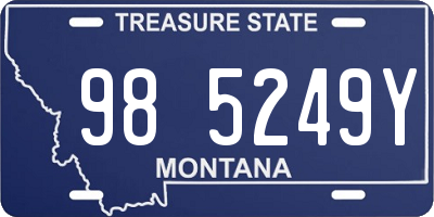 MT license plate 985249Y
