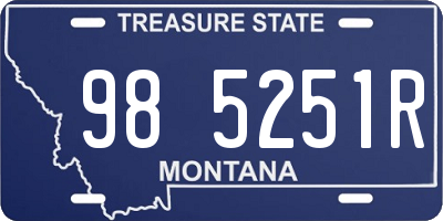 MT license plate 985251R