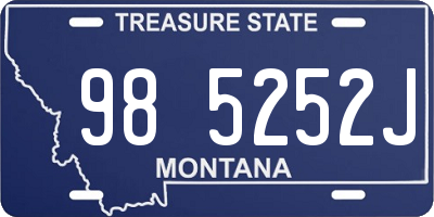 MT license plate 985252J