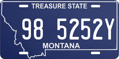 MT license plate 985252Y