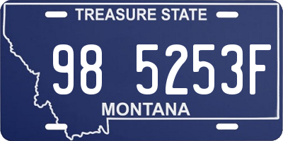 MT license plate 985253F