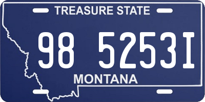 MT license plate 985253I