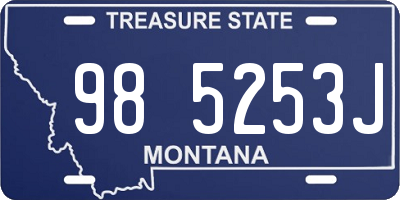 MT license plate 985253J