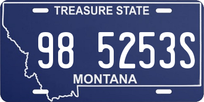 MT license plate 985253S