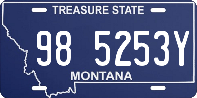MT license plate 985253Y