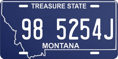 MT license plate 985254J