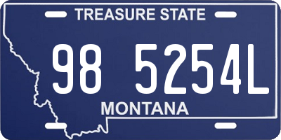 MT license plate 985254L