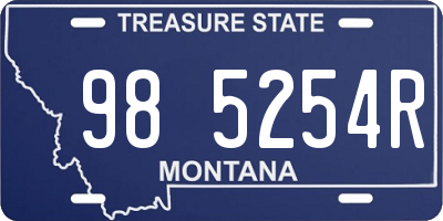 MT license plate 985254R