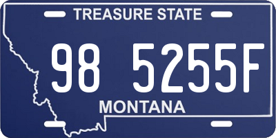 MT license plate 985255F