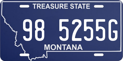 MT license plate 985255G