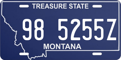 MT license plate 985255Z
