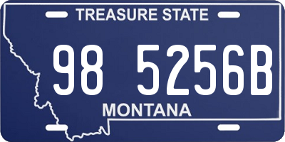 MT license plate 985256B
