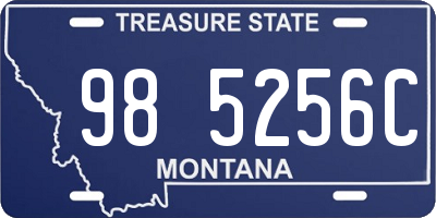 MT license plate 985256C