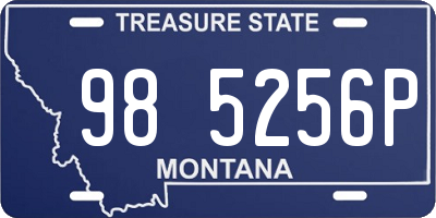 MT license plate 985256P