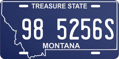 MT license plate 985256S