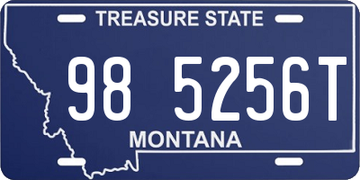 MT license plate 985256T