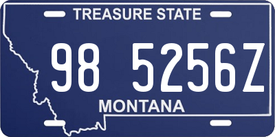 MT license plate 985256Z