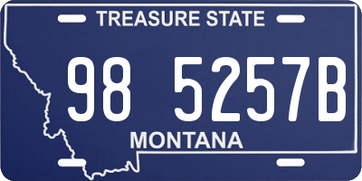 MT license plate 985257B