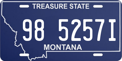 MT license plate 985257I