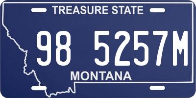MT license plate 985257M