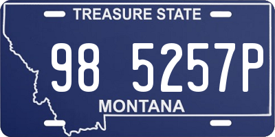 MT license plate 985257P