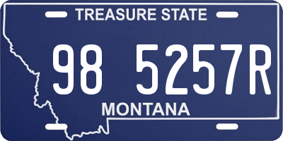 MT license plate 985257R