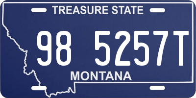 MT license plate 985257T