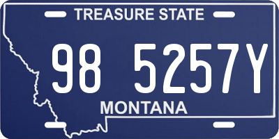 MT license plate 985257Y