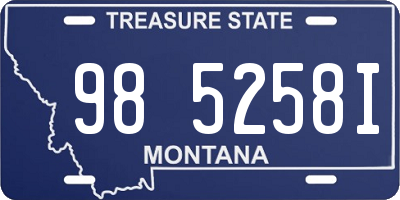 MT license plate 985258I