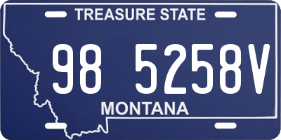 MT license plate 985258V