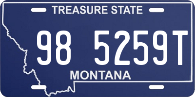 MT license plate 985259T