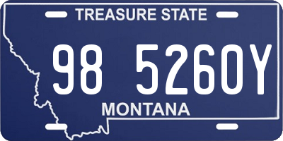 MT license plate 985260Y