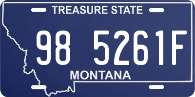 MT license plate 985261F