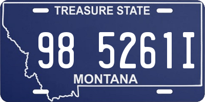 MT license plate 985261I